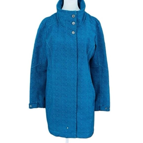 Title Nine Softshell Peacekeeper Long Jacket Coat Fleece Lined size L - Picture 1 of 11